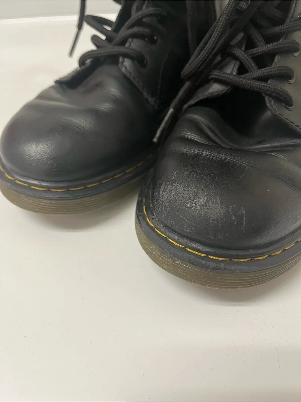 Dr Martens JUNIOR 1460 SOFTY T LEATHER LACE UP BOOTS SZ 4